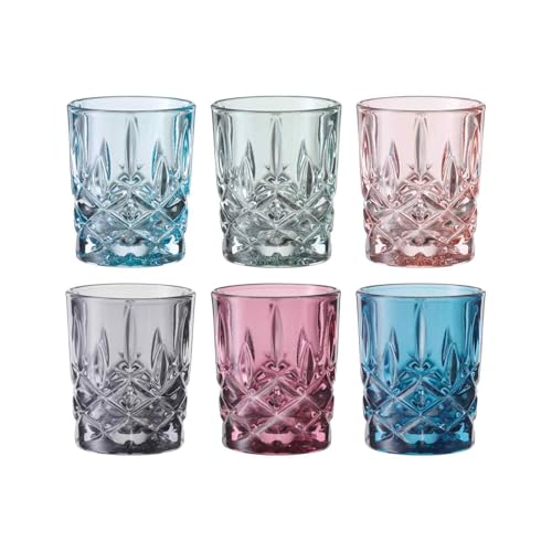 Nachtmann Stamper Mixed Colors 6er Set, Farbige Schnapsgläser, Kristallglas, 55 ml, Mint - Peach - Aqua - Vintage Blue - Berry - Smoke, Noblesse Fresh & Vintage, 105791/105792 Nachtmann Stamper Mixed Colors 6er Set, Farbige Schnapsgläser, Kristallglas, 55 ml, Mint - Peach - Aqua - Vintage Blue - Berry - Smoke, Noblesse Fresh & Vintage, 105791/105792 von Nachtmann