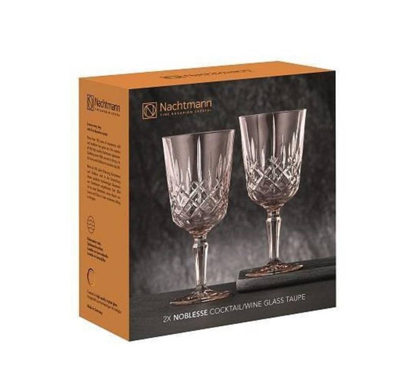 Nachtmann Weinglas Nachtmann Noblesse Colors Cocktail/Weinglas Taupe 2er Set, Glas von Nachtmann
