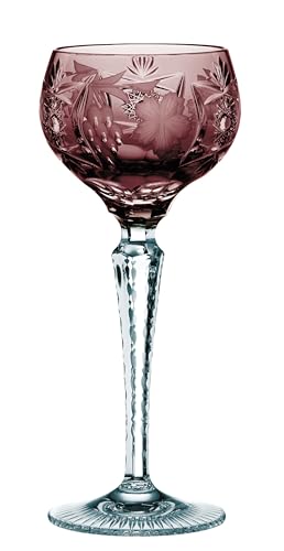 Nachtmann Weinglas mit Schliffdekoration, Duneklrotes Weinglas, Kristallglas, 230 ml, Amethyst, Traube, 0035947-0 von Nachtmann