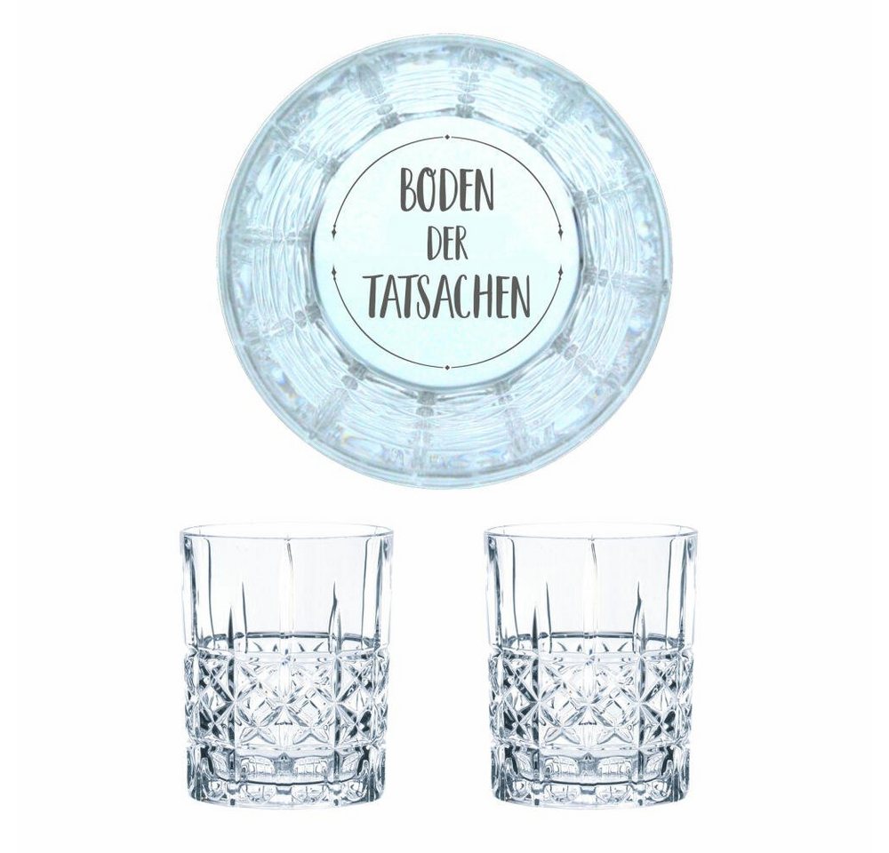 Nachtmann Whiskyglas Boden der Tatsachen 2er Set, Kristallglas, lasergraviert von Nachtmann