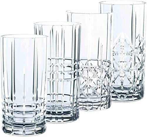 Nachtmann 4-teiliges Longdrinkgläser Set, 445 ml, Highland, 97784, Cocktailgläser aus Kristallglas, Trinkgläser spülmaschinenfest Nachtmann 4-teiliges Longdrinkgläser Set, 445 ml, Highland, 97784, Cocktailgläser aus Kristallglas, Trinkgläser spülmaschinenfest von Nachtmann