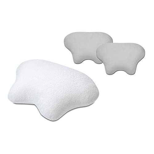 Nachtwaechter Seitenschläfer- und CPAP Komfort Kissen LINA + 2 graue Kissenbezüge - Hotel-Qualität - Absolut höhenverstellbar! Nachtwaechter Seitenschläfer- und CPAP Komfort Kissen LINA + 2 graue Kissenbezüge - Hotel-Qualität - Absolut höhenverstellbar! von Nachtwaechter