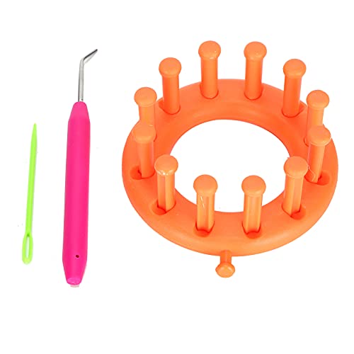 Rundes Strickwebstuhl-Set aus Kunststoff Für Kinder – Kleine Woll- Und Hutwebmaschine Mit Häkelnadel Und Einfachen Strickwerkzeugen Rundes Strickwebstuhl-Set aus Kunststoff Für Kinder – Kleine Woll- Und Hutwebmaschine Mit Häkelnadel Und Einfachen Strickwerkzeugen von Nachukan