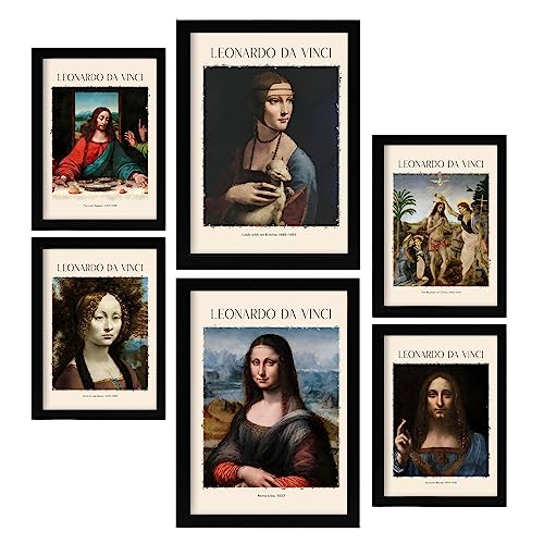 Nacnic Da Vinci Posterblatt. Malergalerie. Dekorative Gemälde für Ihr Wohnzimmer, Schlafzimmer, Zuhause. Wandkunstdrucke. Größen A4 und A3 von Nacnic