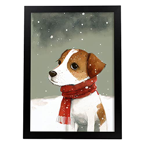 Nacnic Hund Poster im Aquarellstil. Illustrationen von niedlichen Tierbabys in Rot für Kinderzimmer. Innenarchitektur und Dekoration. A3. Nacnic Hund Poster im Aquarellstil. Illustrationen von niedlichen Tierbabys in Rot für Kinderzimmer. Innenarchitektur und Dekoration. A3. von Nacnic