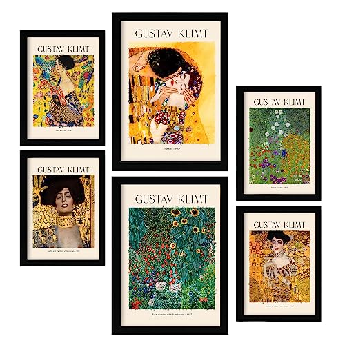 Nacnic Klimt Posterblatt 1. Malergalerie. Dekorative Gemälde für Ihr Wohnzimmer, Schlafzimmer, Zuhause. Wandkunstdrucke. Größen A4 und A3 von Nacnic