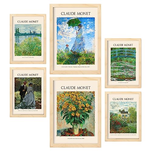 Nacnic Monet -Posterblatt. Malergalerie. Dekorative Gemälde für Ihr Wohnzimmer, Schlafzimmer, Zuhause. Wandkunstdrucke. Größen A4 und A3 mit leichten Holzrahmen Nacnic Monet -Posterblatt. Malergalerie. Dekorative Gemälde für Ihr Wohnzimmer, Schlafzimmer, Zuhause. Wandkunstdrucke. Größen A4 und A3 mit leichten Holzrahmen von Nacnic