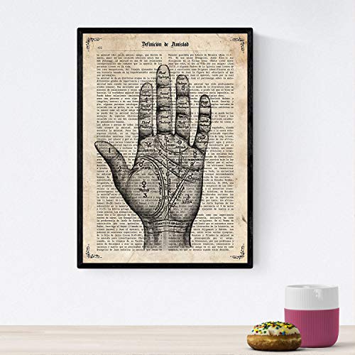 Nacnic Poster Handlesen. Vintage Stil Poster mit Design und Definitionen für die Innendekoration. A4-Format Nacnic Poster Handlesen. Vintage Stil Poster mit Design und Definitionen für die Innendekoration. A4-Format von Nacnic