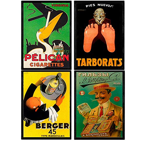 Nacnic Poster Jahrgang. Alte Plakate mit Anzeigen. Vintage Poster Schnupftabak. A4-Format Nacnic Poster Jahrgang. Alte Plakate mit Anzeigen. Vintage Poster Schnupftabak. A4-Format von Nacnic