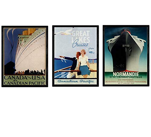Nacnic Poster Jahrgang. Poster, die Welt der Werbung. DREI Jahrgang Blätter Kreuzfahrt. A4-Format Nacnic Poster Jahrgang. Poster, die Welt der Werbung. DREI Jahrgang Blätter Kreuzfahrt. A4-Format von Nacnic