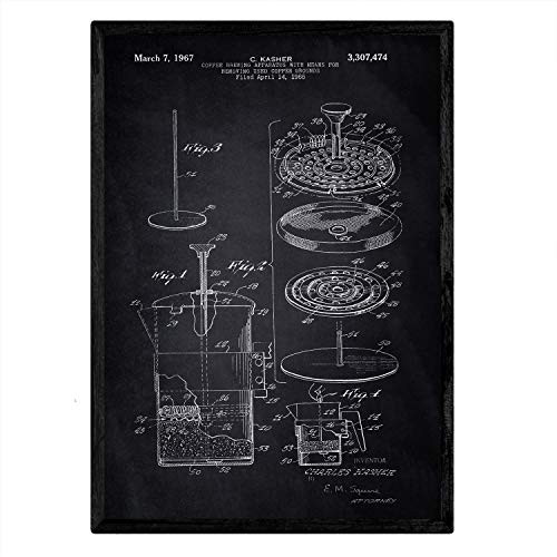 Nacnic Poster Patent Kaffee 3.e Folie mit altem Design-Patent in der Größe A3 mit schwarzem Hintergrund Nacnic Poster Patent Kaffee 3.e Folie mit altem Design-Patent in der Größe A3 mit schwarzem Hintergrund von Nacnic
