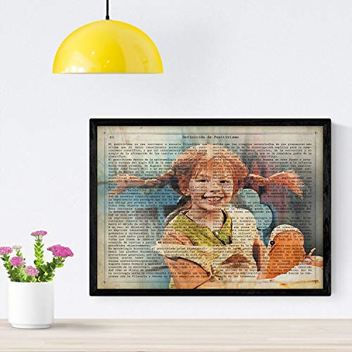 Nacnic Poster Pippi Langstrumpf. Vintage Stil Poster von Hollywood mit Definitionen von Filme. A4-Format Nacnic Poster Pippi Langstrumpf. Vintage Stil Poster von Hollywood mit Definitionen von Filme. A4-Format von Nacnic