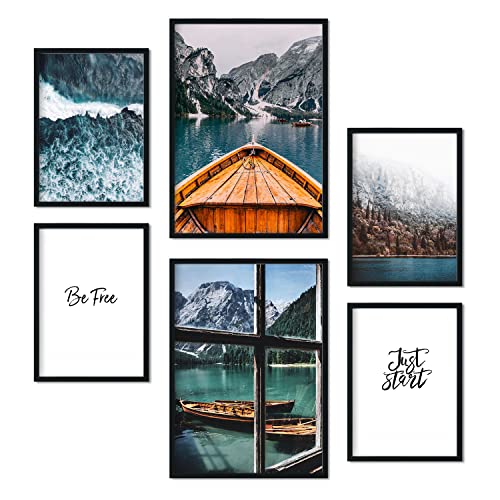 Nacnic Set 6 Wintersee Plakate - Wandbild Kunstdruck Deko Posters & Prints - Inneneinrichtung im Kunstgalerie - A3 und A4 - ungerahmt Nacnic Set 6 Wintersee Plakate - Wandbild Kunstdruck Deko Posters & Prints - Inneneinrichtung im Kunstgalerie - A3 und A4 - ungerahmt von Nacnic