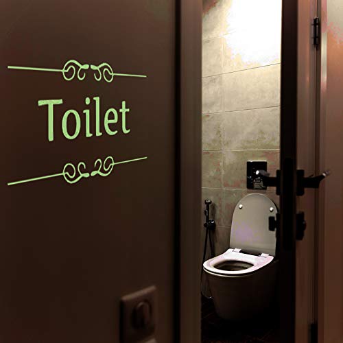 Nacnic Toilet Leuchtsticker Wandaufkleber. Fluoreszierende Toilette/WC/Badezimmer Wandstickers. Leuchtaufkleber Wanddekoration für Schlafzimmer, Hauszimmer, Geschäft, Büro von Nacnic