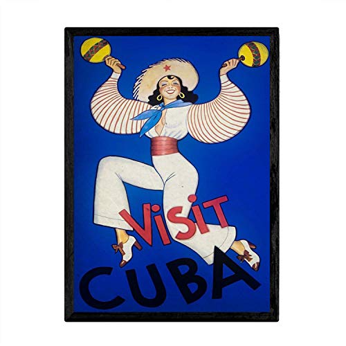 Nacnic Vintage Poster Kuba. Blätter für Interieur mit klassischen und antiken Werbebildern zu dekorieren. Gemälde Retro-Dekor. A3 von Nacnic