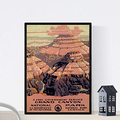 Nacnic Vintage Poster Vintage Poster Amerika. Grand Canyon. A4-Format von Nacnic