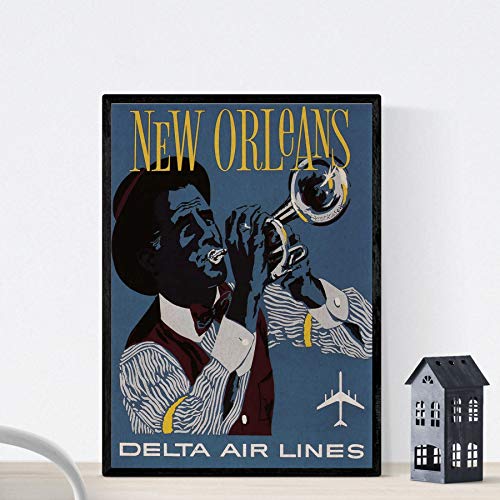 Nacnic Vintage Poster Vintage Poster Amerika. New Orleans Jazz. A4-Format Nacnic Vintage Poster Vintage Poster Amerika. New Orleans Jazz. A4-Format von Nacnic