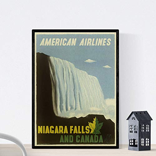 Nacnic Vintage Poster Vintage Poster Amerika. Niagarafälle. A4-Format von Nacnic