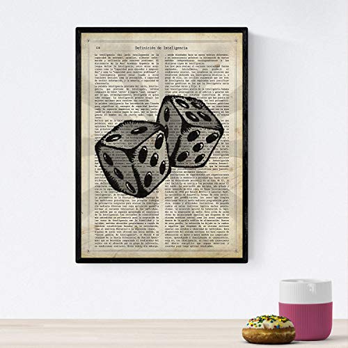 Nacnic Vintage Poster Würfel. Vintage Stil Poster mit Design und Definitionen für die Innendekoration. A4-Format Nacnic Vintage Poster Würfel. Vintage Stil Poster mit Design und Definitionen für die Innendekoration. A4-Format von Nacnic
