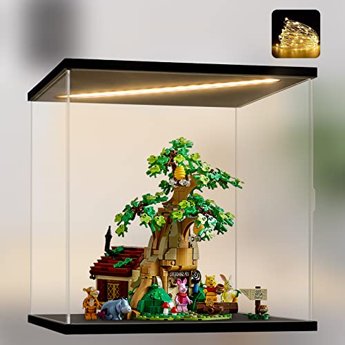 Naconmlet Acryl Vitrine mit led/Schaukasten/Display Case Actionfiguren/Transparent Display Box für Modellautos, Sammlerstücke(30x25x30cm) von Naconmlet