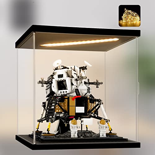 Naconmlet Acryl Vitrine mit led/Schaukasten/Display Case Actionfiguren/Transparent Display Box für Modellautos, Sammlerstücke(25x25x25cm) von Naconmlet