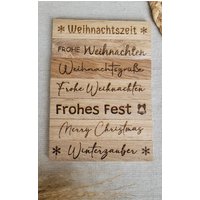 Gravierte Holzklötze Zum Basteln, Weihnachten, Holzsticks Mit Lasergravur, Frohe Holzleiste Schrift Gravierte Holzklötze Zum Basteln, Weihnachten, Holzsticks Mit Lasergravur, Frohe Holzleiste Schrift von NadWi68