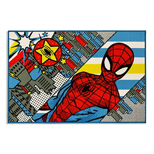 Nada Home Rutschfester Teppich für Kinderzimmer Marvel Spiderman 80 x 120 cm 4951 von Nada Home