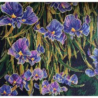 Blume Feld Nadelspitze Wandteppich Wandkunst von NadasNeedles