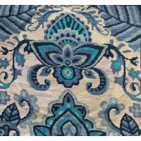 Nadelspitze Wandteppich Blau Boho Abstrakten Blumenmuster von NadasNeedles