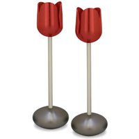 Moderne Bunte Tulpenförmige Kerzenhalter - Modernes Judaica Urlaubsgeschirr Dekor Geschenk von NadavArtJudaica