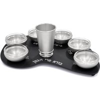 Passover Seder Teller Schwarz & Natur Aus Eloxiertem Aluminium Custom Colors Schalen Farbpalette Inspiriert von NadavArtJudaica