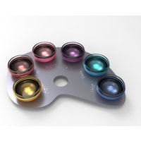 Pessach Seder Teller, 6Er Set Bunte Untersetzer, Malpalettenform, Moderne Jejuda, Eloxiertes Aluminium, Tablett Nadavart von NadavArtJudaica