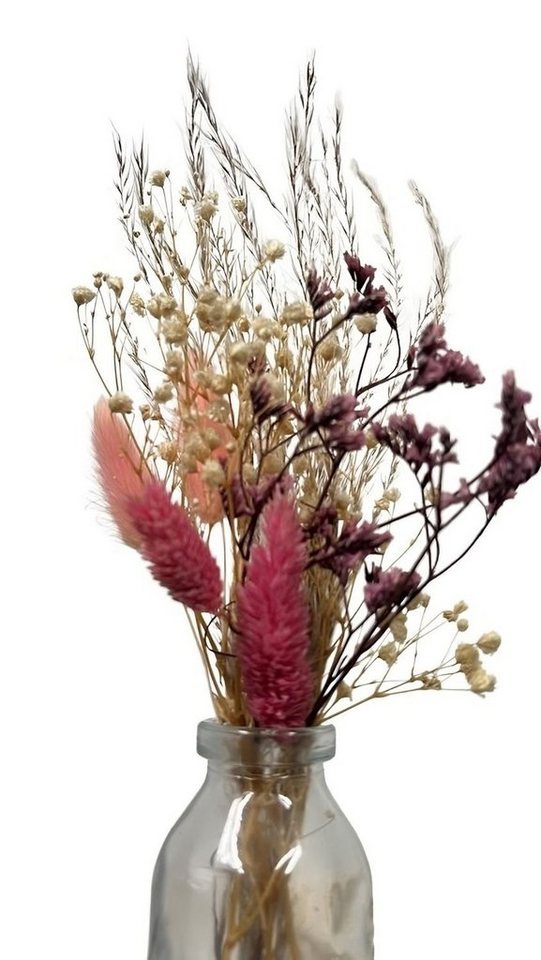 Trockenblume Kleine Glasvase mit Trockenblumen (Display 1), NaDeco von Nadeco