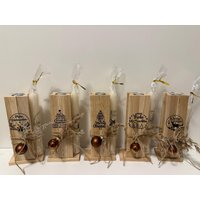 Weihnachten, Weihnachtskerzenständer, Kerzenständer, Kerzenhalter, Weihnachtsgeschenk, Mitbringsel, Easysticks, Weihnachtsdeko, Kerze Motiv von NadelfeebyHelena