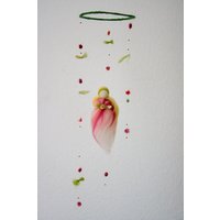 Mobile Dornröschen Märchenwolle Fee Elfe Gefilzt Geschenk Geburt Taufe Geburtstag Babyzimmer Wickeltisch Wiegenengel Waldorfmobile Filz von Nadelfein