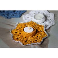 Zwei Led-Teelichthalter in Sternform - Wunderschöne Deko Für Deine Wohnung, Tolle Gehäkelte Teelichthalter, Kerzenhalter Und Led Licht von NadelliebeVonAnna