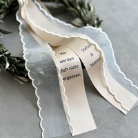 Trauerschleife Personalisiert Mit Spitze | 40 Mm von Nadelspitze