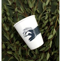 Tasse Dachs | Kaffeetasse, Teetasse, Porzellantasse, Natur Illustration von NadievanWijk