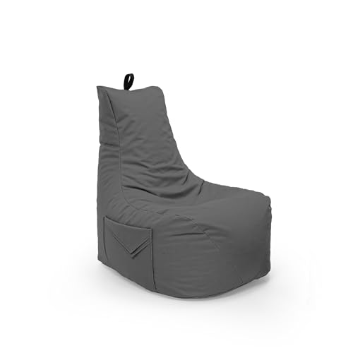 Nadimaideal Gamer Sitzsack Komfort XL - XXL für Kinder, Teenager & Erwachsene | Indoor & Outdoor | Sitzsack Gaming | Füllung EPS Perlen (Anthrait, Sitzsack XXL) von Nadimaideal