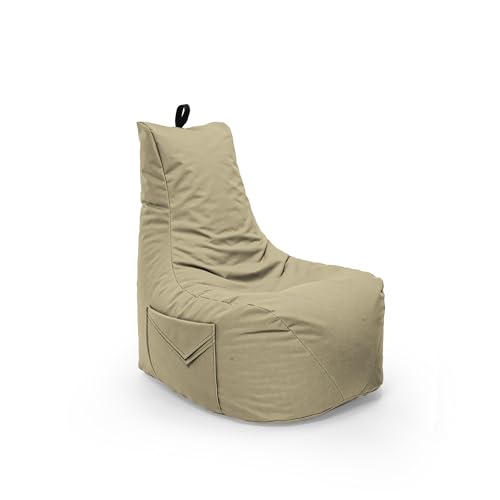 Nadimaideal Gamer Sitzsack Komfort XL - XXL für Kinder, Teenager & Erwachsene | Indoor & Outdoor | Sitzsack Gaming | Füllung EPS Perlen (Gold, Sitzsack XL) von Nadimaideal