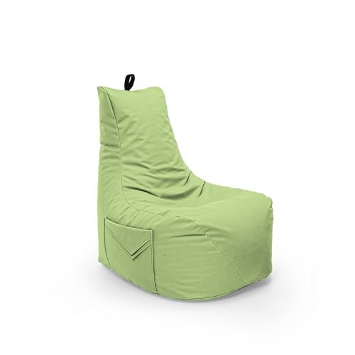 Nadimaideal Gamer Sitzsack Komfort XL - XXL für Kinder, Teenager & Erwachsene | Indoor & Outdoor | Sitzsack Gaming | Füllung EPS Perlen (Limettengrün, Sitzsack XL) von Nadimaideal