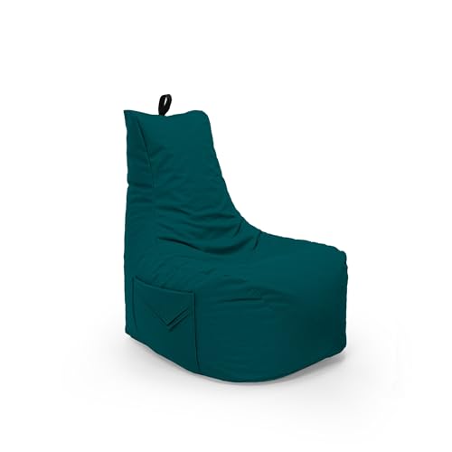 Nadimaideal Gamer Sitzsack Komfort XL - XXL für Kinder, Teenager & Erwachsene | Indoor & Outdoor | Sitzsack Gaming | Füllung EPS Perlen (Petrol, Sitzsack XXL) von Nadimaideal