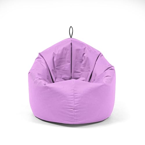 Nadimaideal Sitzsack 2 in1 Funktionen für Kinder, Teenager & Erwachsene | Indoor & Outdoor | Gaming Sitzsack -Komfortabler Beanbag | Füllung EPS Perlen (Flieder, XL -Durchmesser: 135 cm) von Nadimaideal