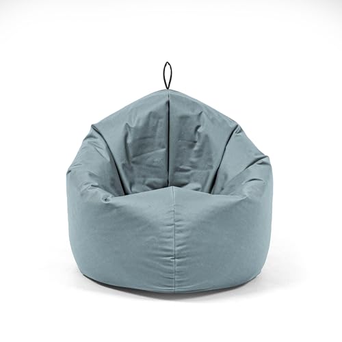 Nadimaideal Sitzsack 2 in1 Funktionen für Kinder, Teenager & Erwachsene | Indoor & Outdoor | Gaming Sitzsack -Komfortabler Beanbag | Füllung EPS Perlen (Grau, XXL Durchmesser 145 cm) von Nadimaideal