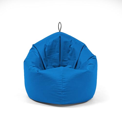 Nadimaideal Sitzsack 2 in1 Funktionen für Kinder, Teenager & Erwachsene | Indoor & Outdoor | Gaming Sitzsack -Komfortabler Beanbag | Füllung EPS Perlen (Hellblau, XXL Durchmesser 145 cm) von Nadimaideal