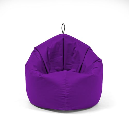 Nadimaideal Sitzsack 2 in1 Funktionen für Kinder, Teenager & Erwachsene | Indoor & Outdoor | Gaming Sitzsack -Komfortabler Beanbag | Füllung EPS Perlen (Lila, XXL Durchmesser 145 cm) von Nadimaideal