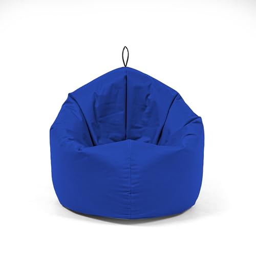 Nadimaideal Sitzsack 2 in1 Funktionen für Kinder & Erwachsene | Indoor & Outdoor | Gaming Sitzsack - Sitzkissen -Komfortabler Beanbag | Füllung EPS Perlen (Blau, L -Durchmesser: 125 cm) von Nadimaideal
