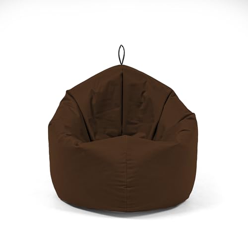 Nadimaideal Sitzsack 2 in1 Funktionen für Kinder & Erwachsene | Indoor & Outdoor | Gaming Sitzsack - Sitzkissen -Komfortabler Beanbag | Füllung EPS Perlen (Braun, L -Durchmesser: 125 cm) von Nadimaideal