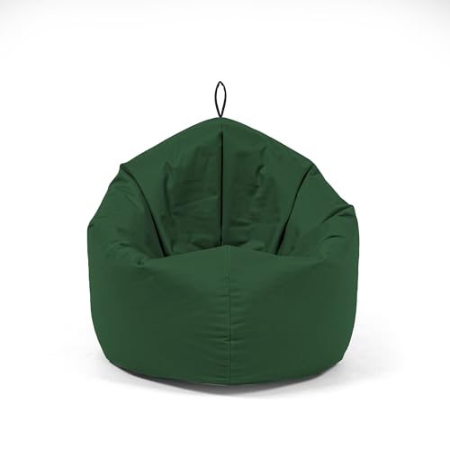 Nadimaideal Sitzsack 2 in1 Funktionen für Kinder & Erwachsene | Indoor & Outdoor | Gaming Sitzsack - Sitzkissen -Komfortabler Beanbag | Füllung EPS Perlen (Dunkelgrün, L -Durchmesser: 125 cm) von Nadimaideal