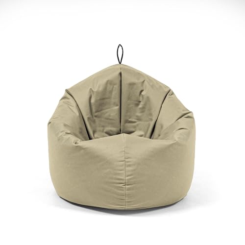 Nadimaideal Sitzsack 2 in1 Funktionen für Kinder, Teenager & Erwachsene | Indoor & Outdoor | Gaming Sitzsack -Komfortabler Beanbag | Füllung EPS Perlen (Gold, L -Durchmesser: 125 cm) von Nadimaideal